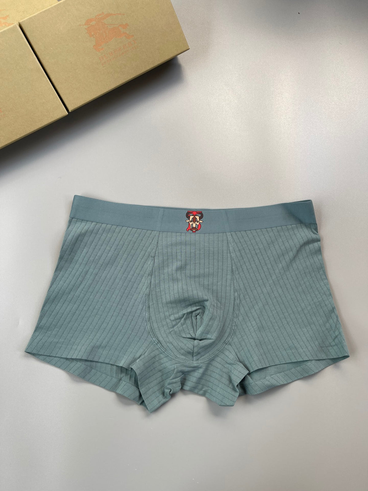 Burberry Visible Colour, Waistband And Emblem Details Men's Boxer Briefs - 3-Piece Box