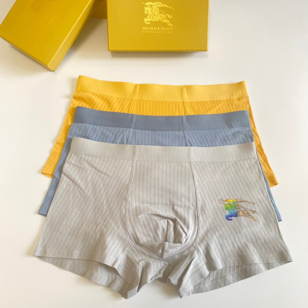 Burberry Cotton Men's Boxer Briefs - 3-Piece Box