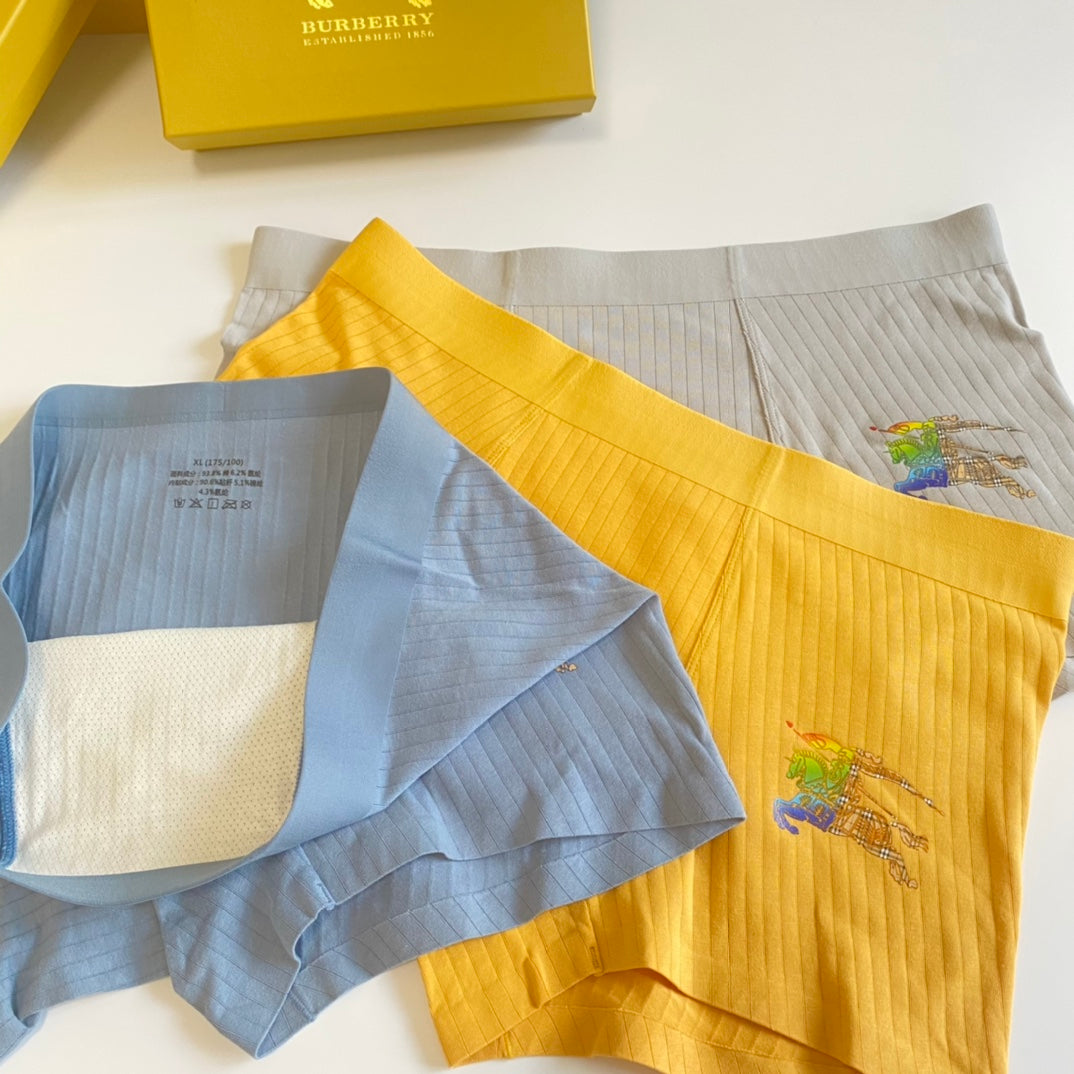 Burberry Cotton Men's Boxer Briefs - 3-Piece Box
