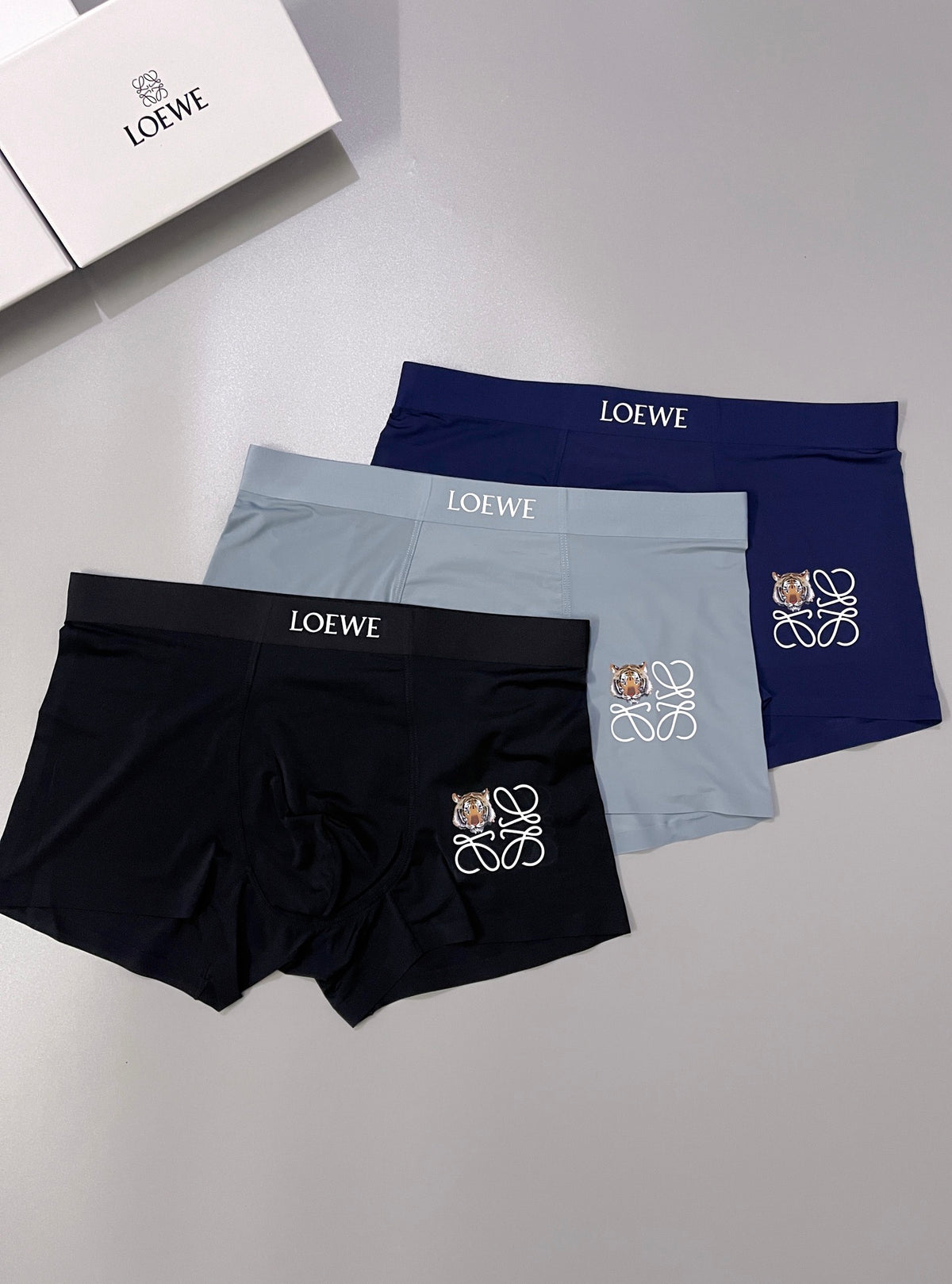 Loewe Nylon Blend Men's Boxer Briefs - 3-Piece Box