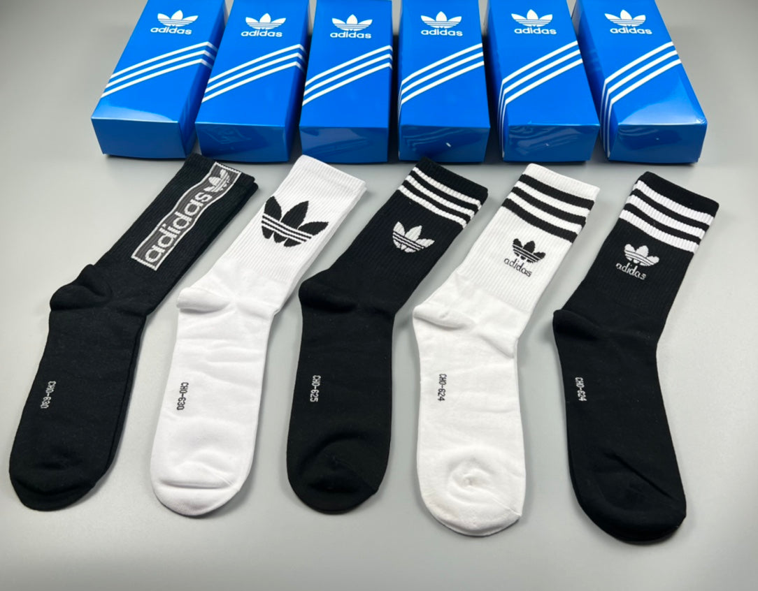 Adidas Cotton Short Socks - 5-Pair Pack