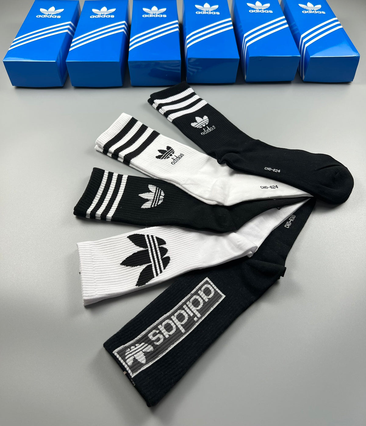 Adidas Cotton Crew Socks - 5-Pair Pack