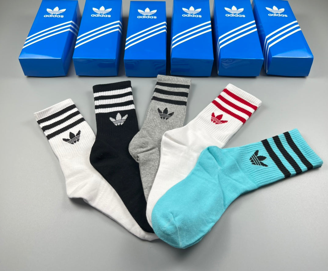 Adidas Cotton Short Socks - 5-Pair Pack