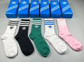 Adidas Three-Stripe Crew Socks - 5-Pair Box