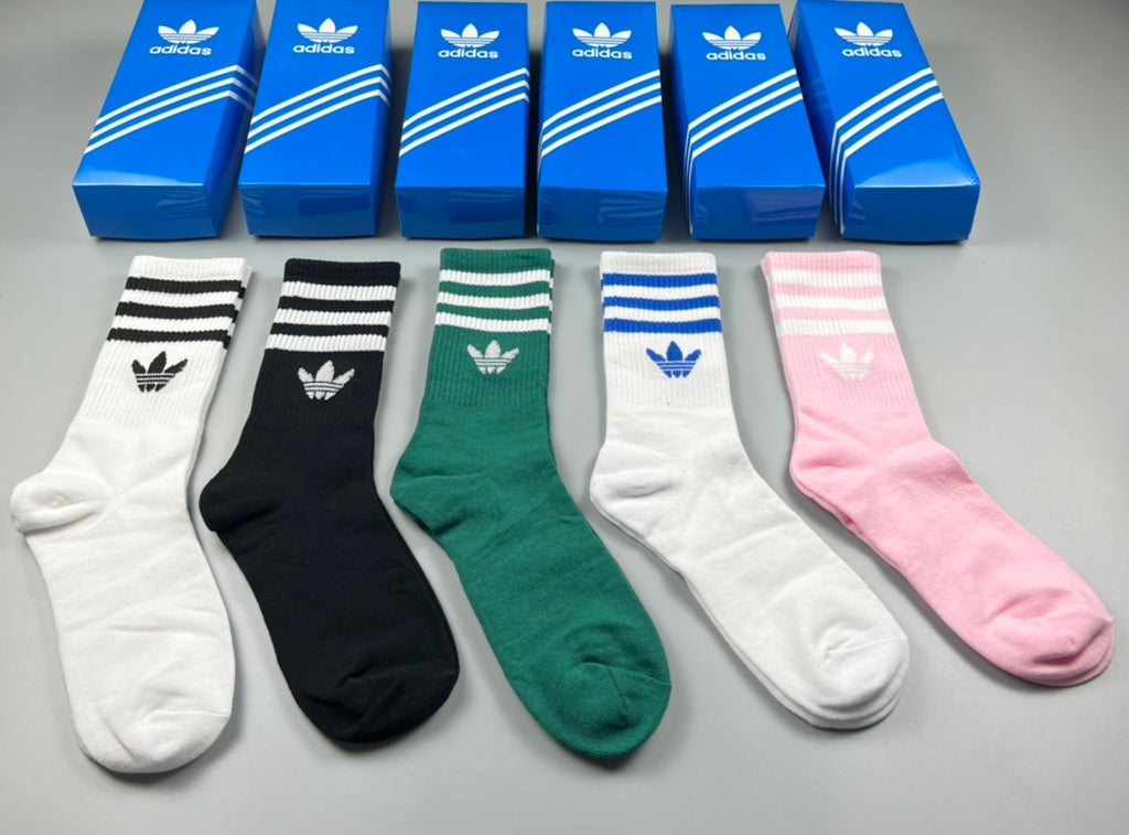 Adidas Cotton Crew Socks - 5-Pair Pack