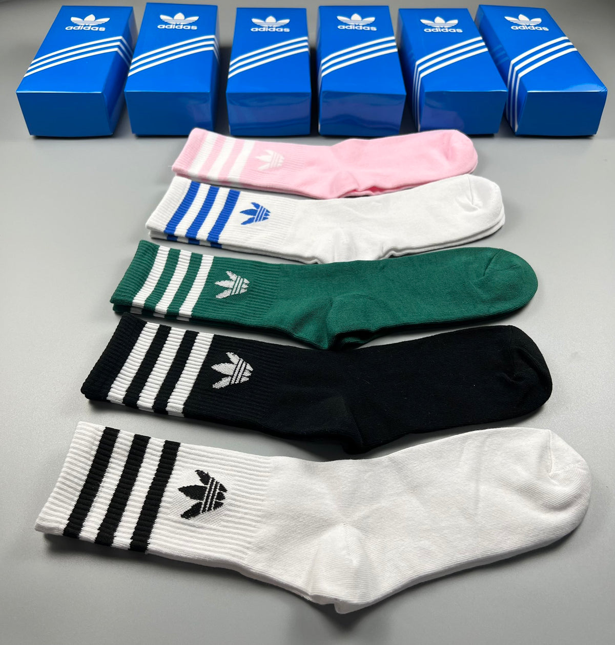 Adidas Cotton Crew Socks - 5-Pair Pack
