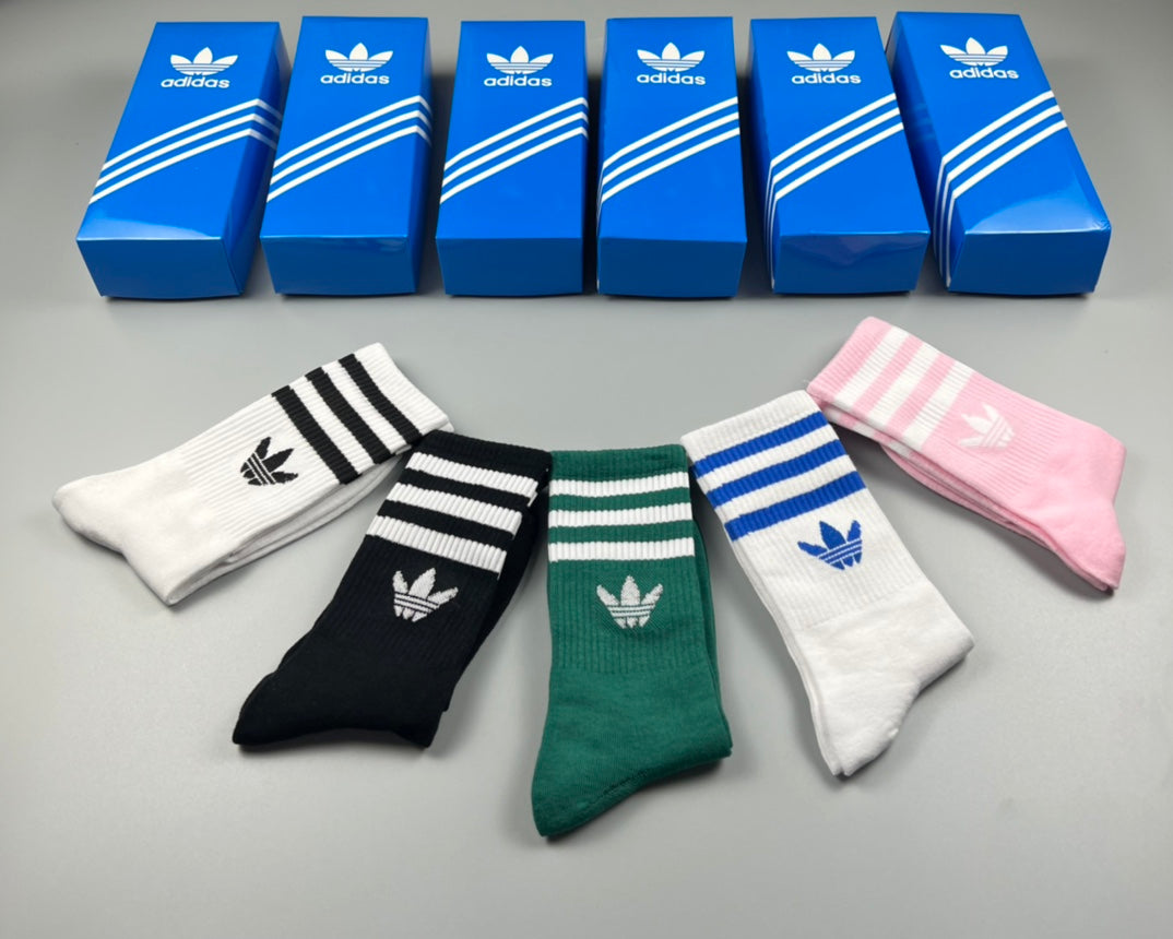 Adidas Cotton Crew Socks - 5-Pair Pack