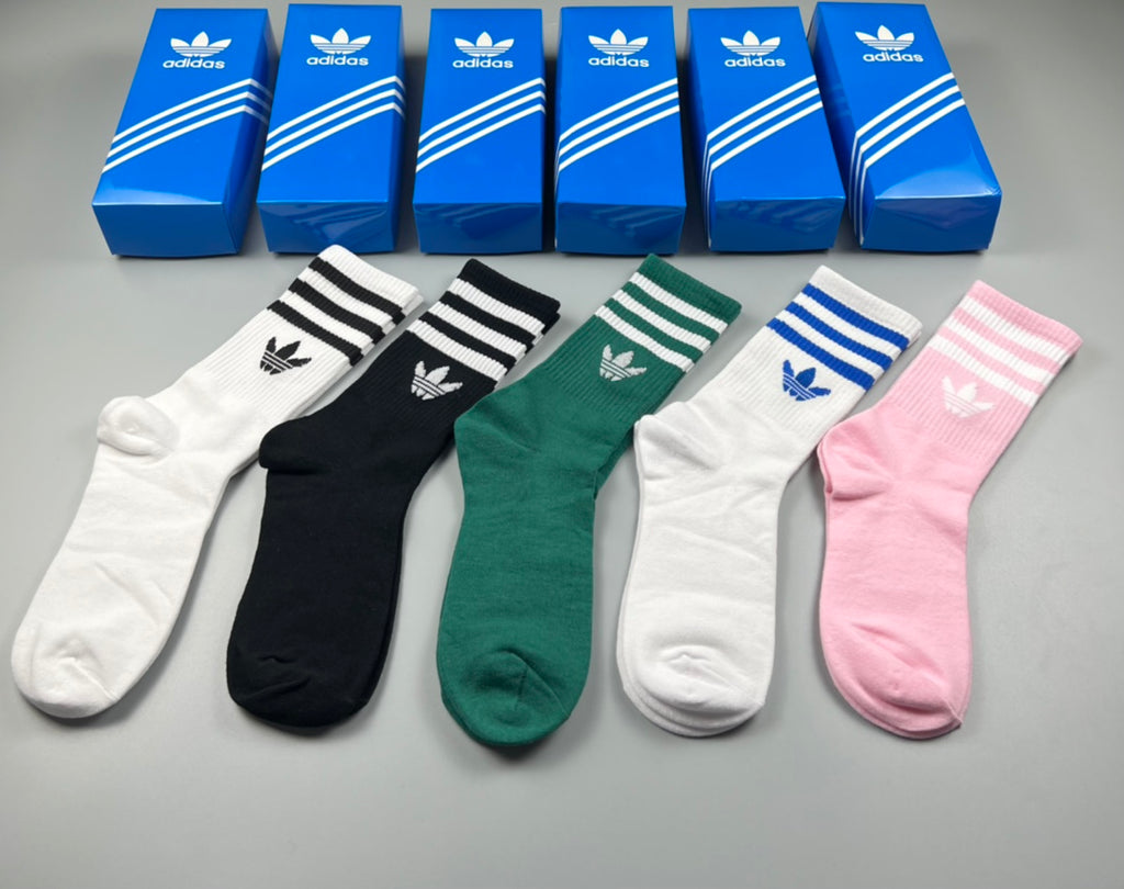 Adidas Cotton Short Socks - 5-Pair Pack