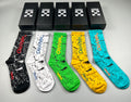 Off-White Cotton Visible Logo, Stripe Or Motif Details Crew Socks - 5-Pair Set