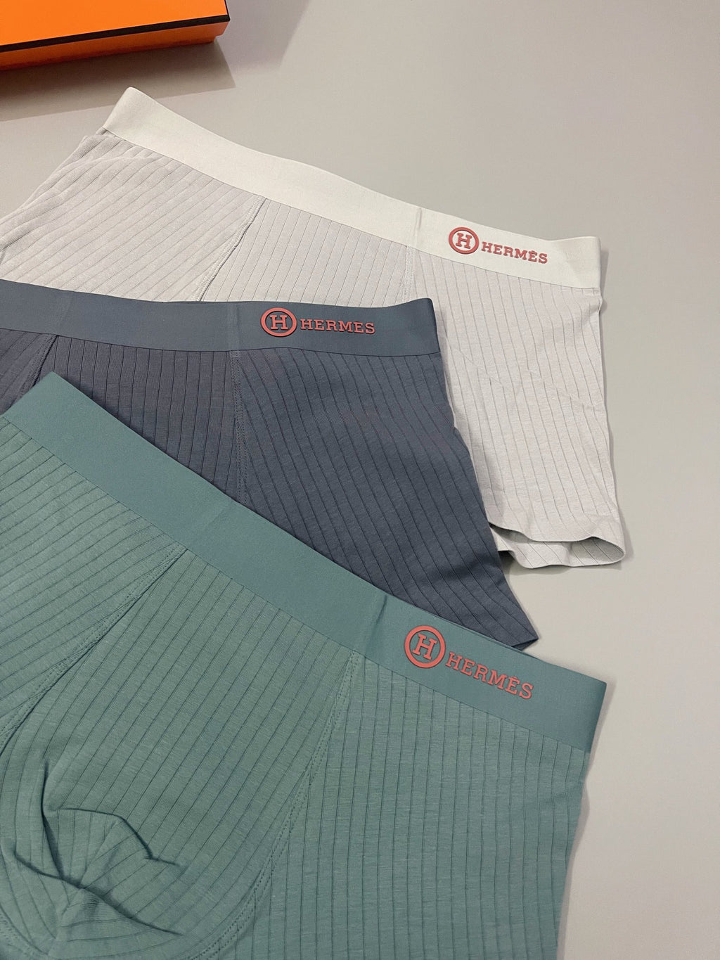 Hermes Cotton Men's Boxer Briefs - 3-Piece Box