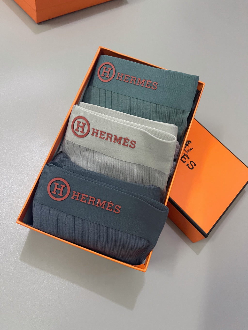 Hermes Cotton Men's Boxer Briefs - 3-Piece Box