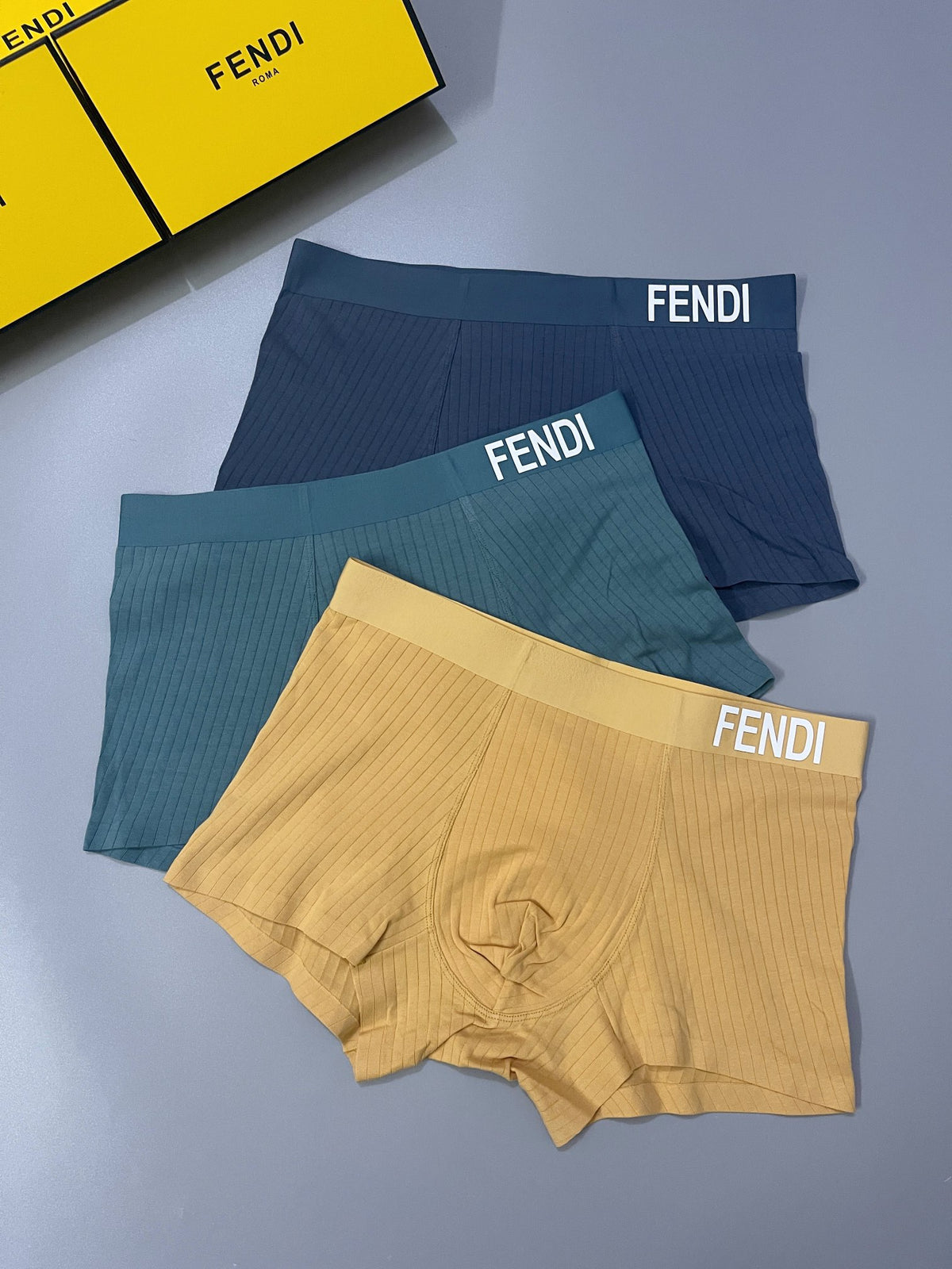 Fendi Cotton Men's Boxer Briefs - 3-Piece Box