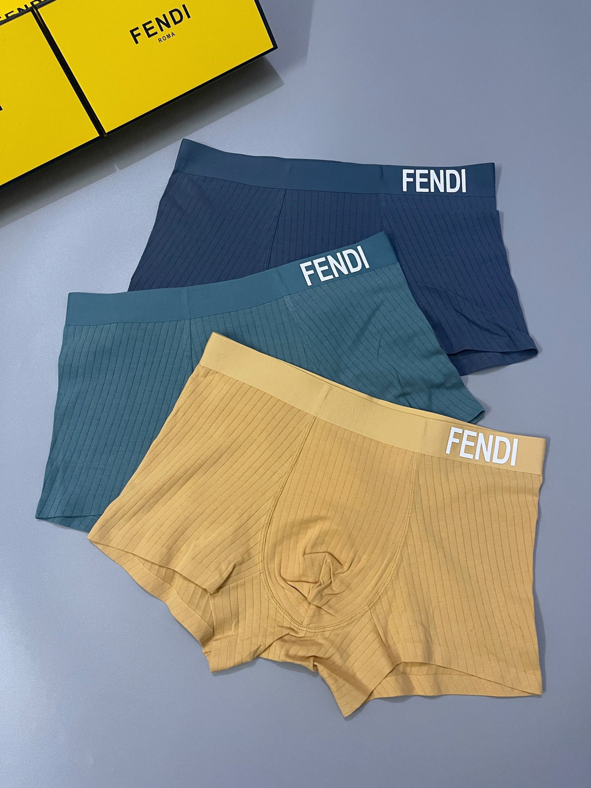 Fendi Cotton Men's Boxer Briefs - 3-Piece Box