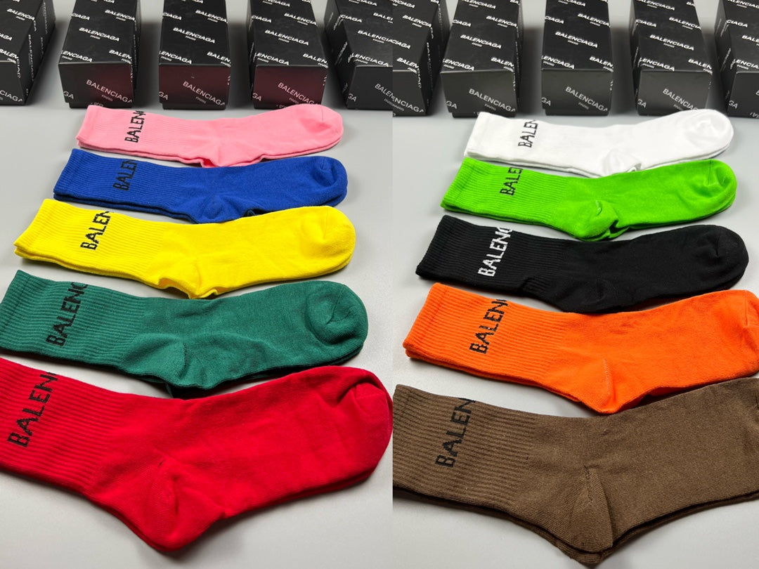 Balenciaga Crew Socks - 5-Pair Pack