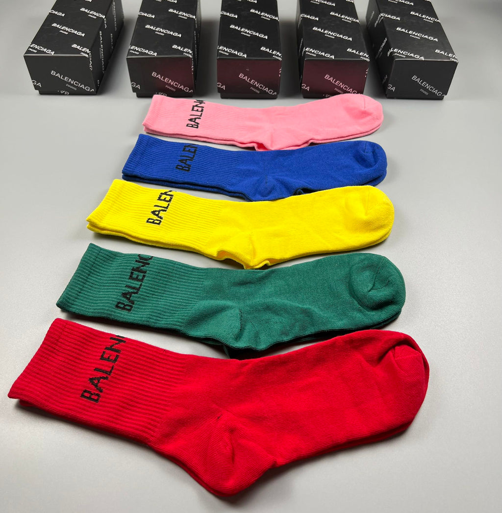 Balenciaga Crew Socks - 5-Pair Pack