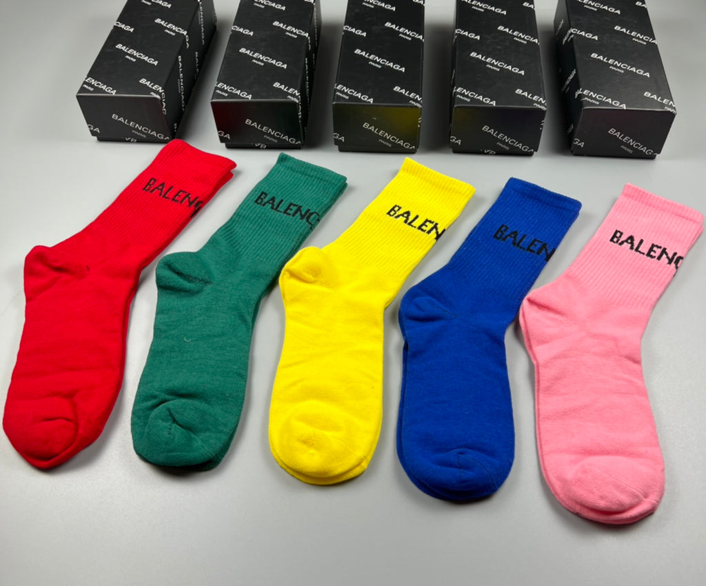 Balenciaga Crew Socks - 5-Pair Pack