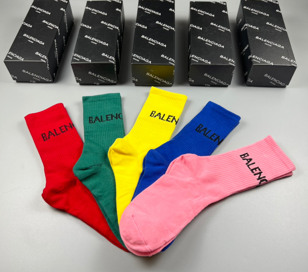 Balenciaga Crew Socks - 5-Pair Pack