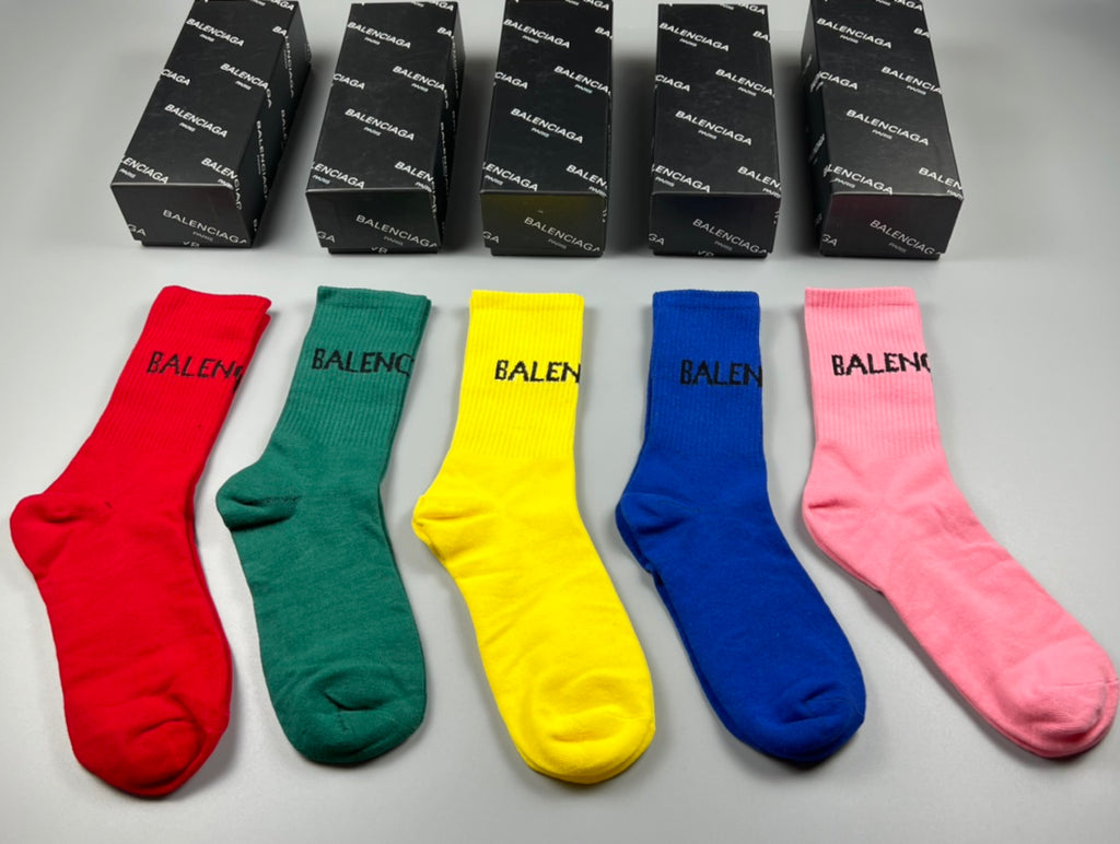 Balenciaga Crew Socks - 5-Pair Pack