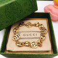 Geometric Emblem Bracelet in Polished Metal-Tone – Design 066 main product view
