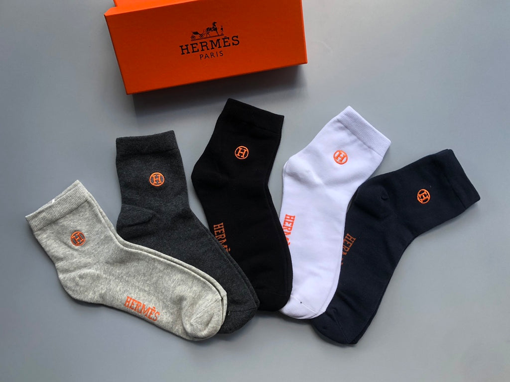 Hermes Crew Socks - 5-Pair Pack