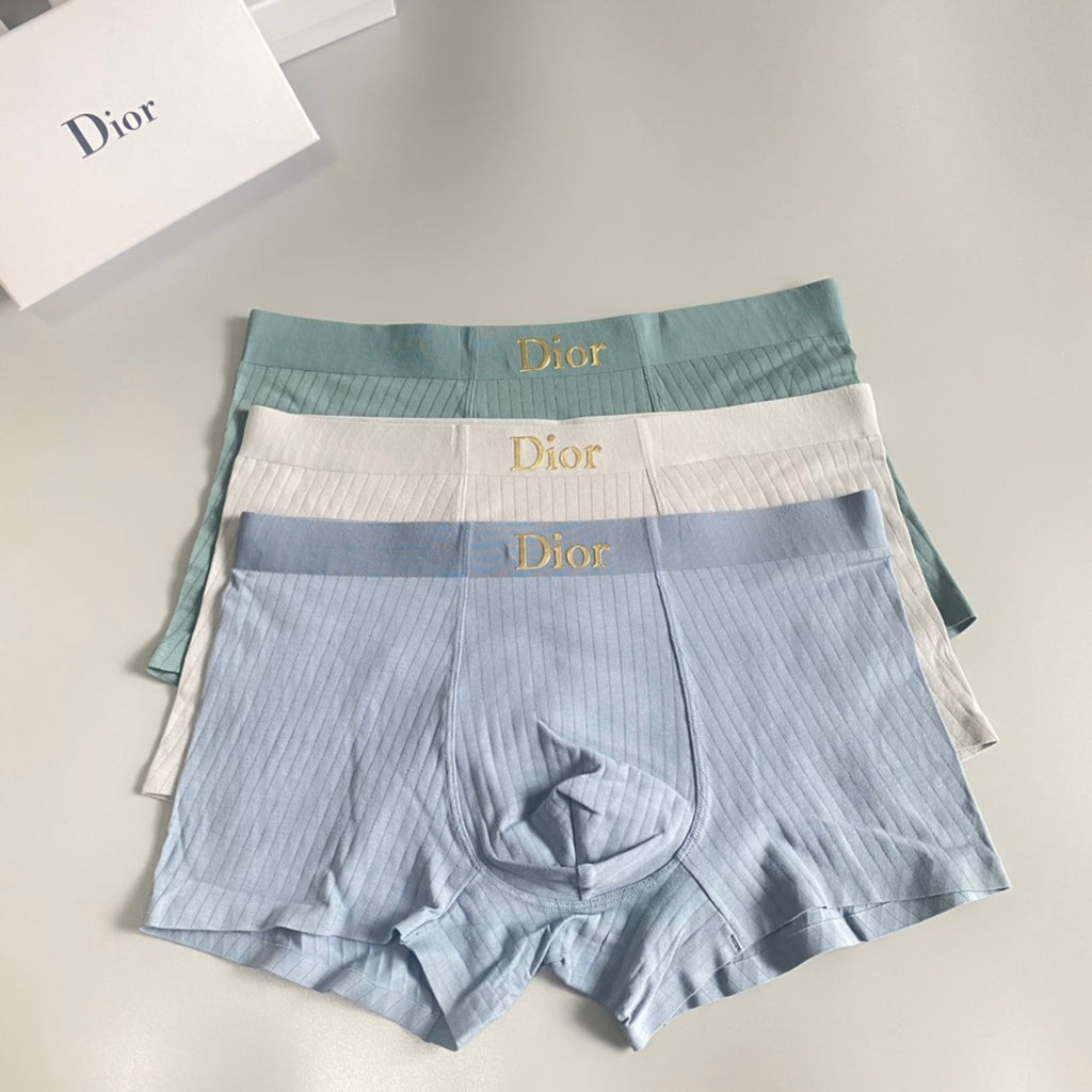 Dior Gold-Tone Wordmarks Men's Boxer Briefs - 3-Piece Box