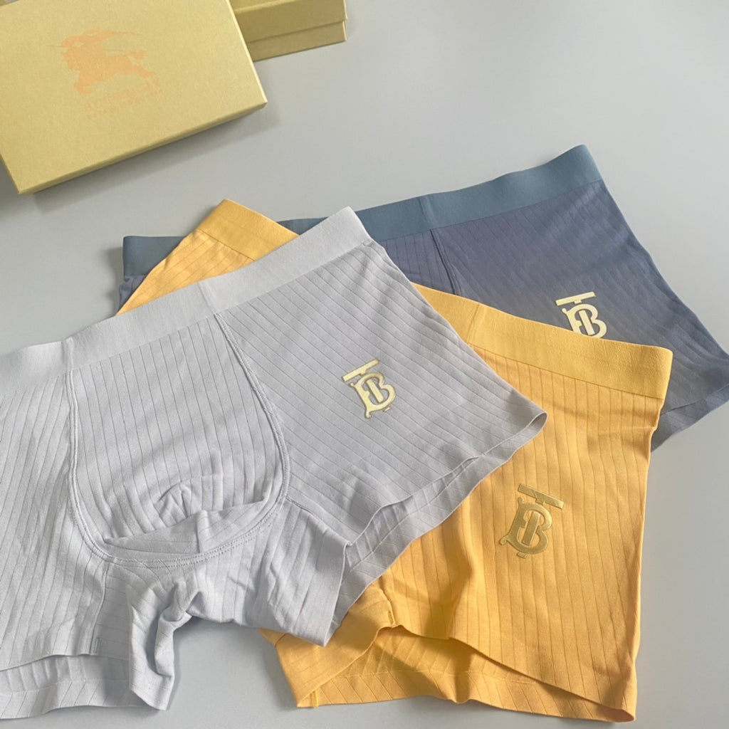 Burberry Cotton Men's Boxer Briefs - 3-Piece Box