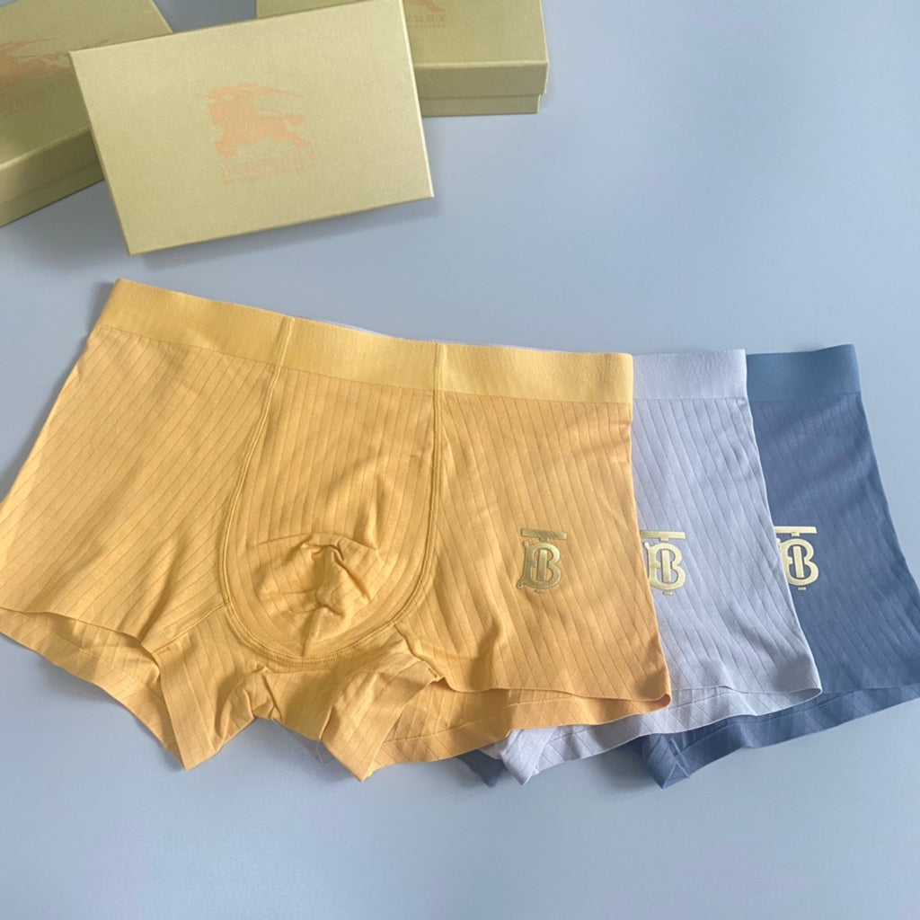 Burberry Cotton Men's Boxer Briefs - 3-Piece Box