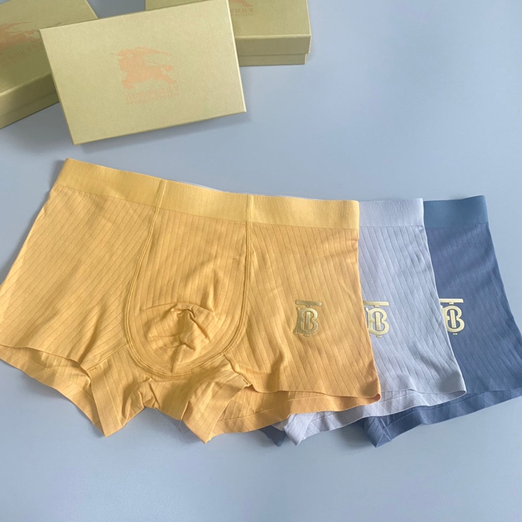 Burberry Cotton Men's Boxer Briefs - 3-Piece Box