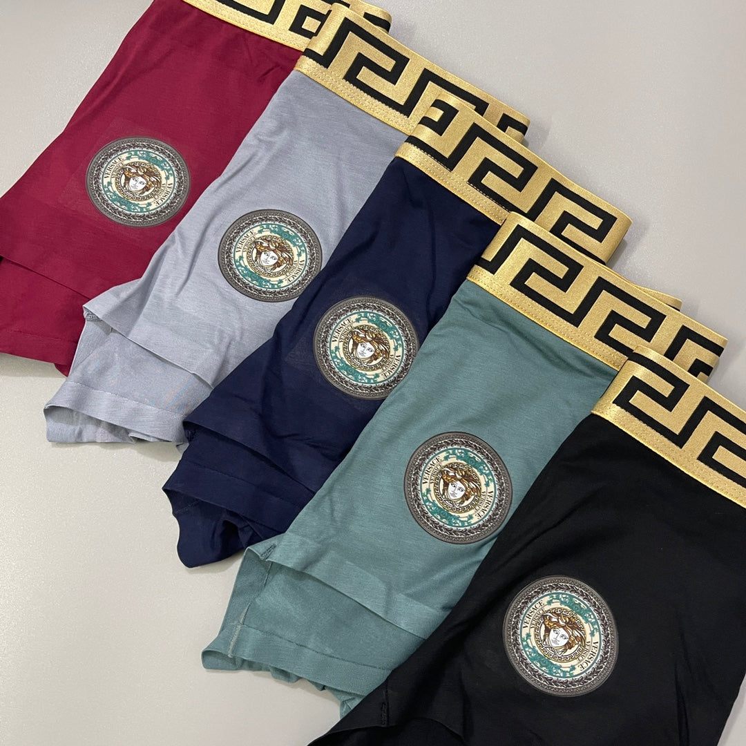 Versace Greek-Key Waistbands Men's Boxer Briefs - 3-Piece Box
