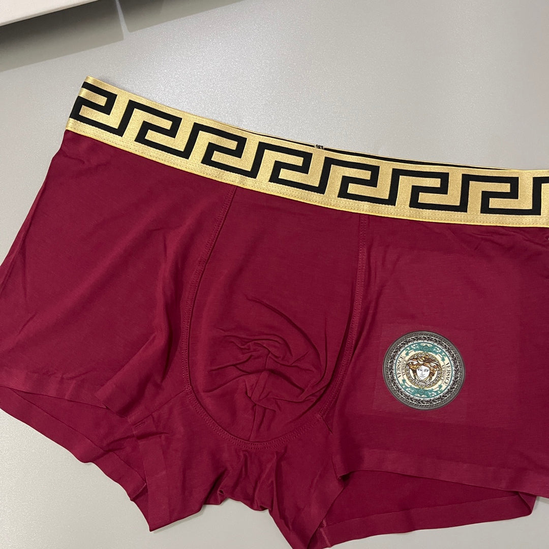 Versace Medallion And Greek-Key Details Men's Boxer Briefs - 3-Piece Box