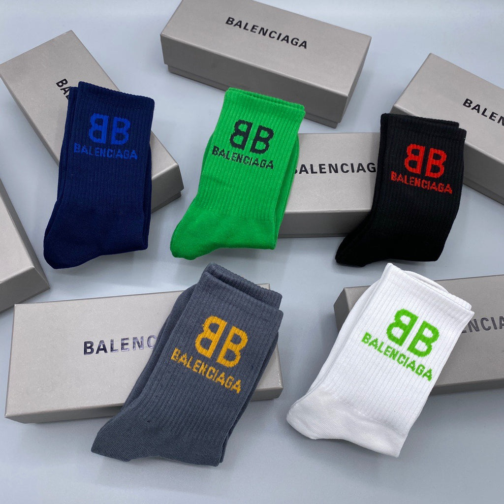 Balenciaga Crew Socks - 5-Pair Pack