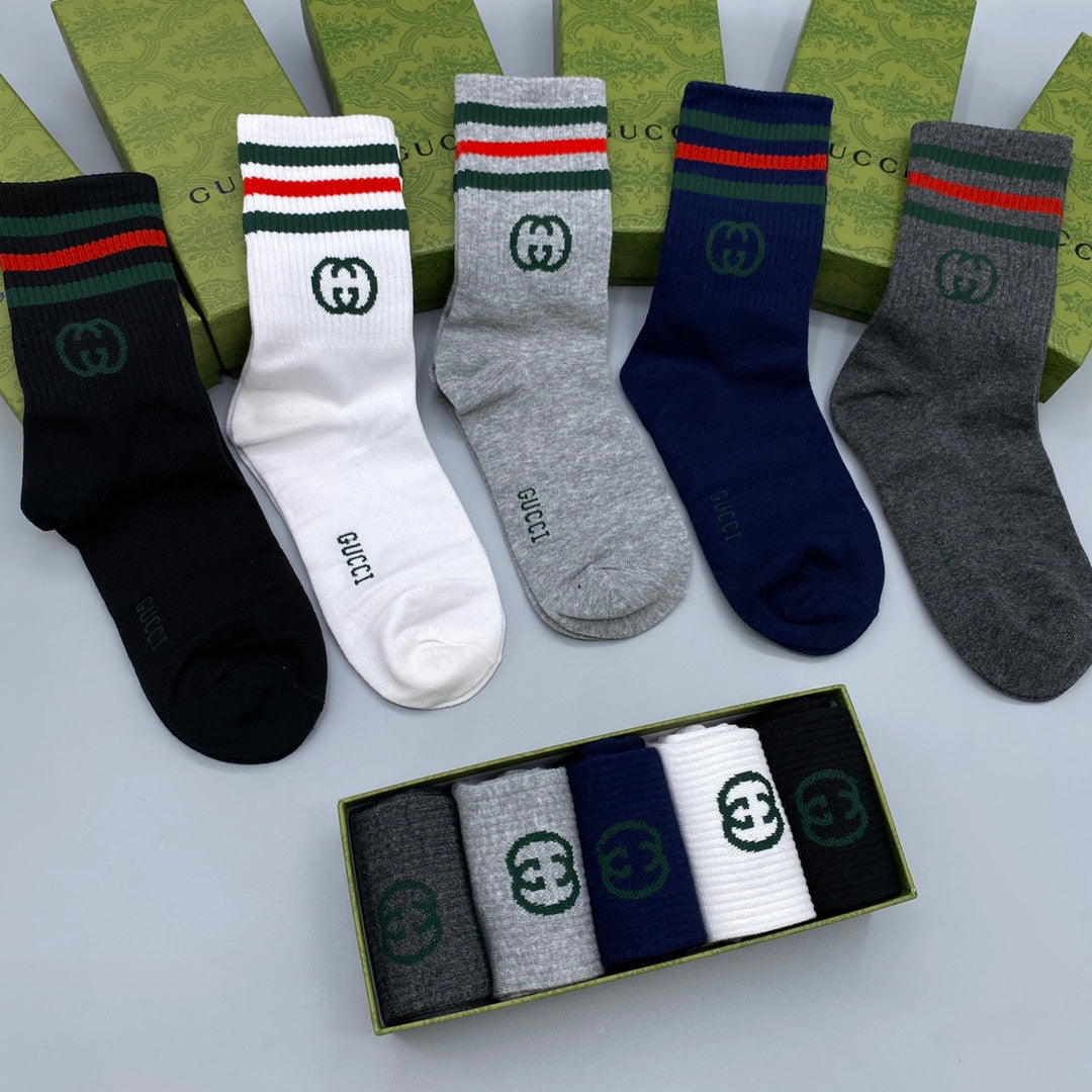 Gucci Crew Socks - 5-Pair Pack