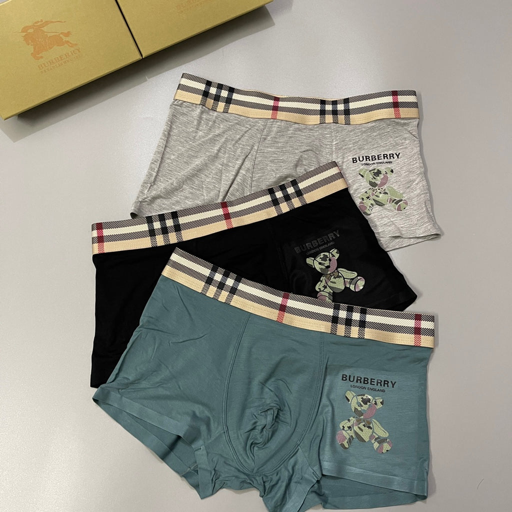 Burberry Modal Men's Boxer Briefs - 3-Piece Box