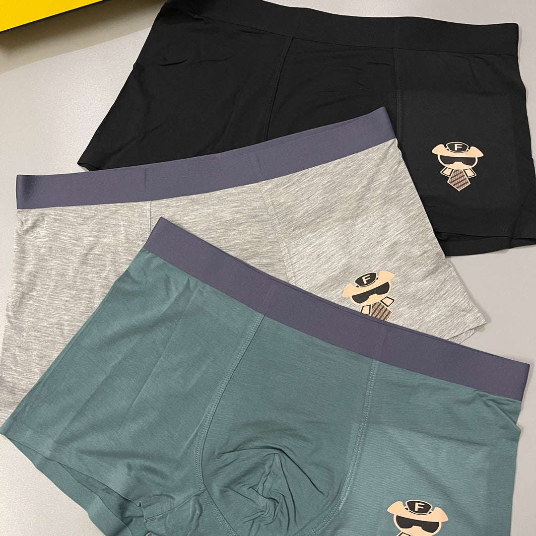 Fendi Modal Men's Boxer Briefs - 3-Piece Box