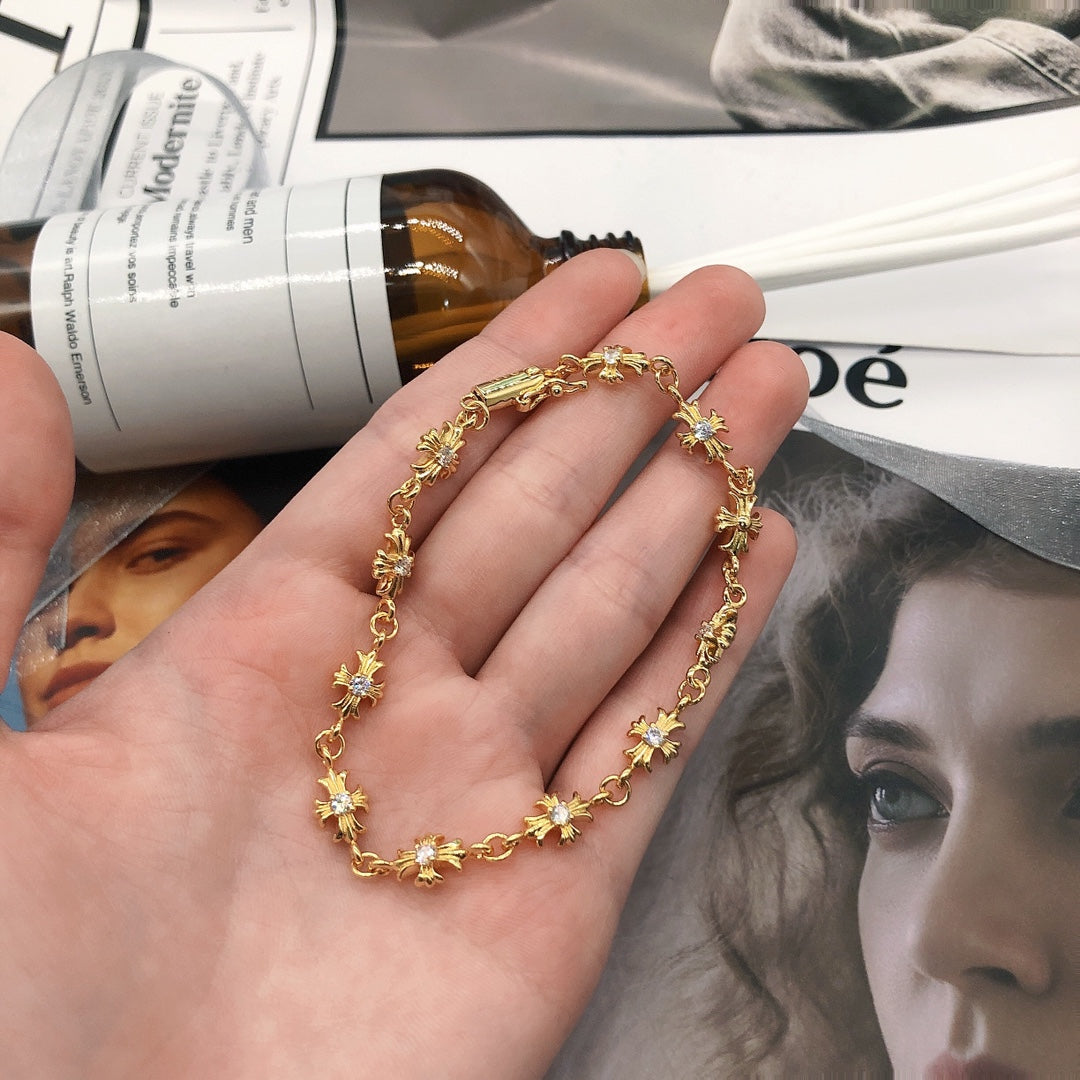 Cross Statement Bracelet in Metal-Tone – Design 16 main product view