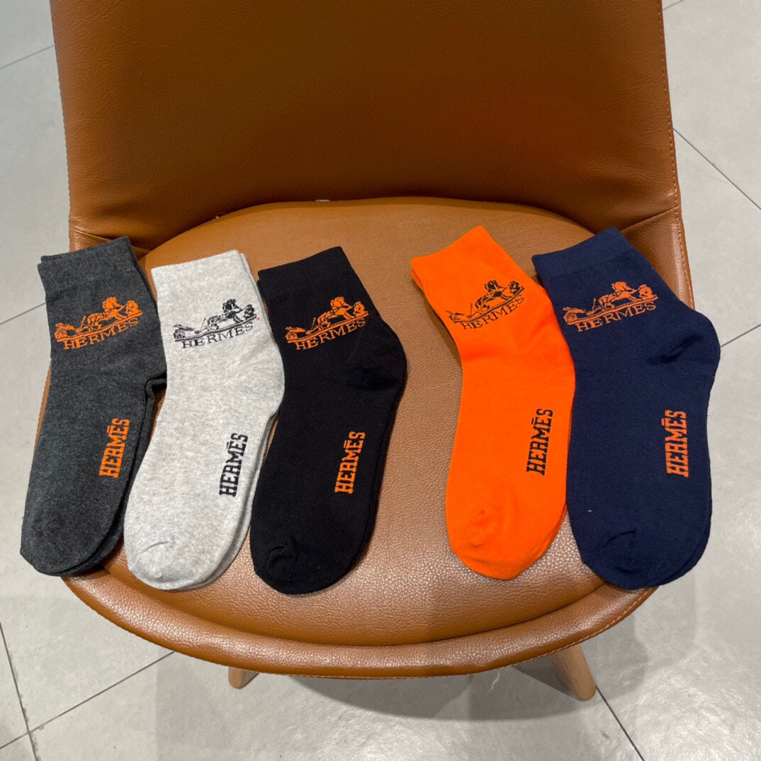 Hermes Short Socks - 5-Pair Pack