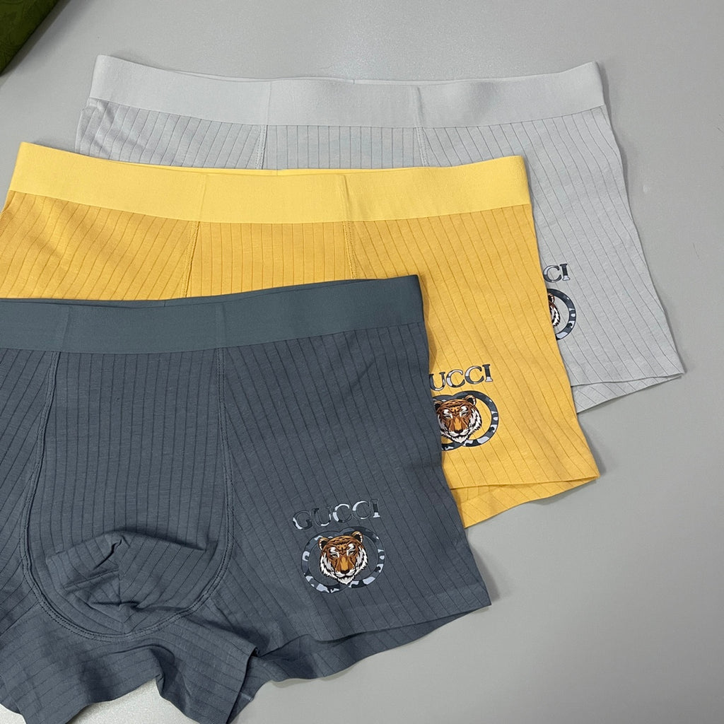 Gucci Crest-Style Details Men's Boxer Briefs - 3-Piece Box