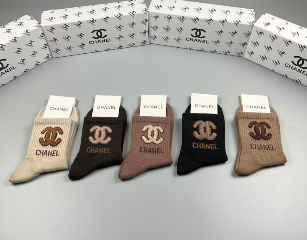 Chanel Cotton Crew Socks
