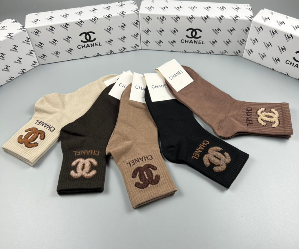 Chanel Cotton Crew Socks