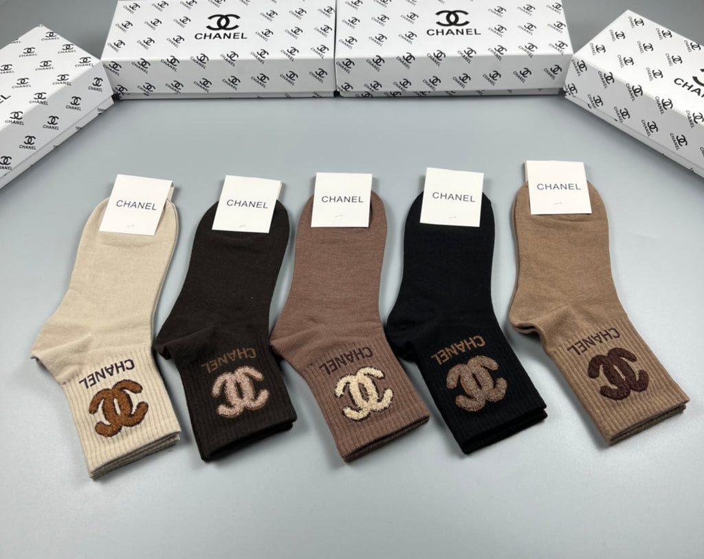 Chanel Cotton Crew Socks