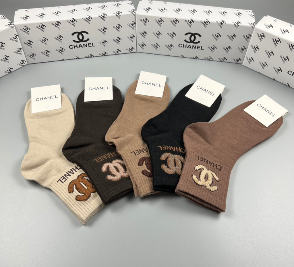Chanel Cotton Crew Socks