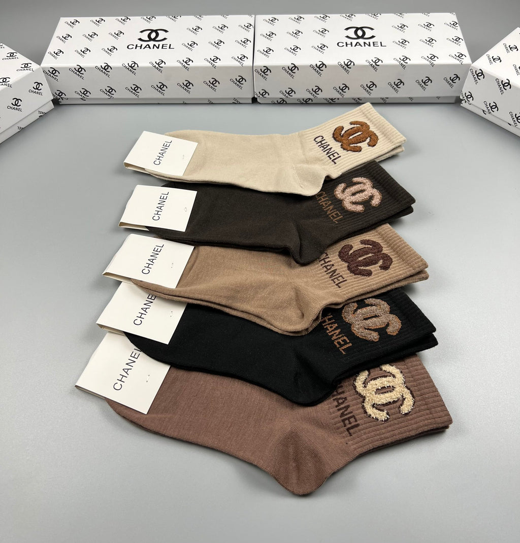 Chanel Cotton Crew Socks