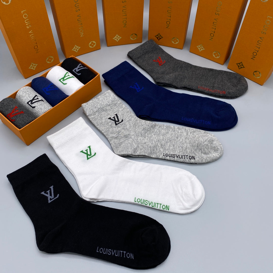 Louis Vuitton Crew Socks - 5-Pair Pack
