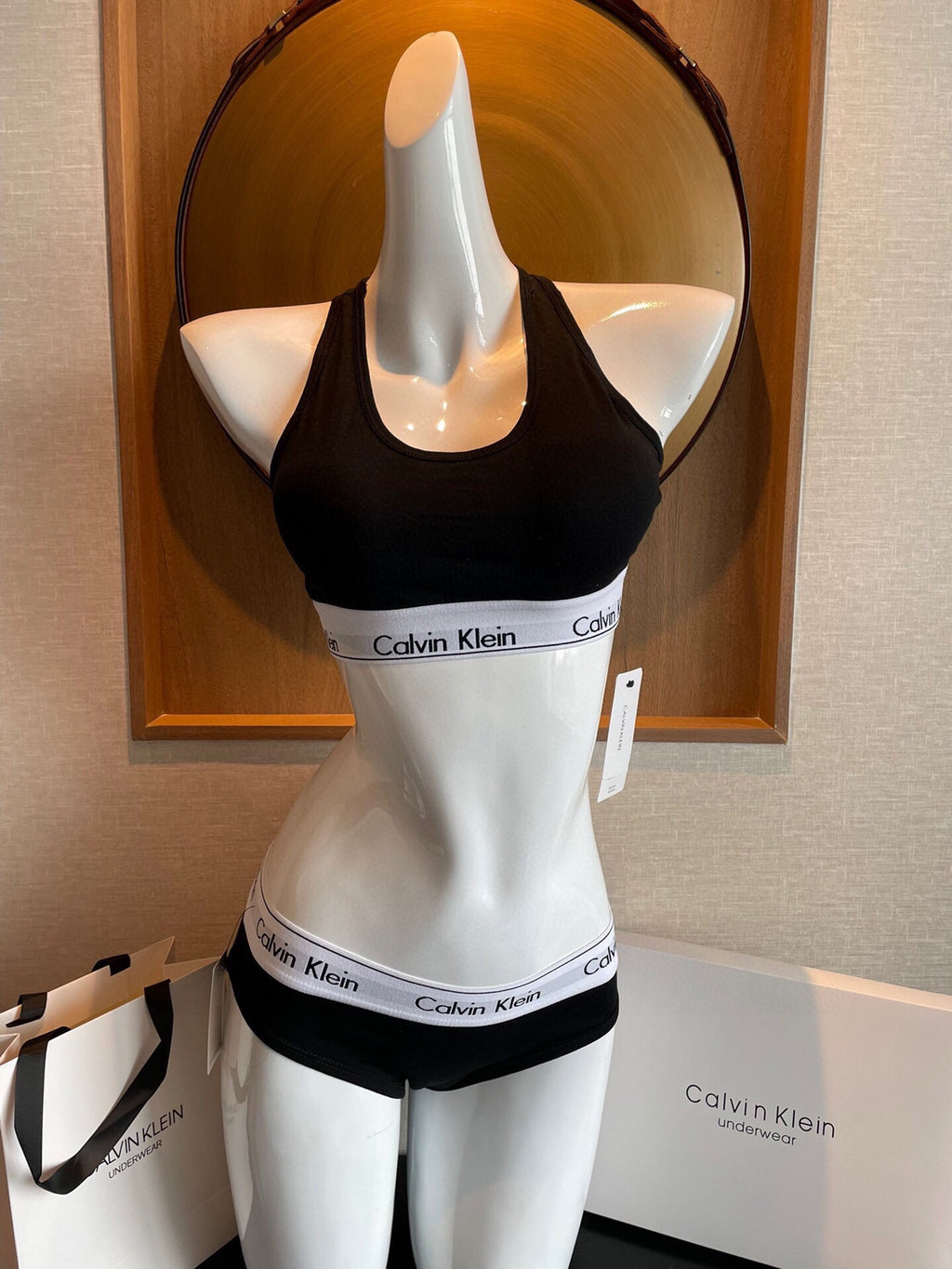 Calvin Klein Black Racerback Bra and Brief Set Women's Bra & Brief Set - 2-Piece Set