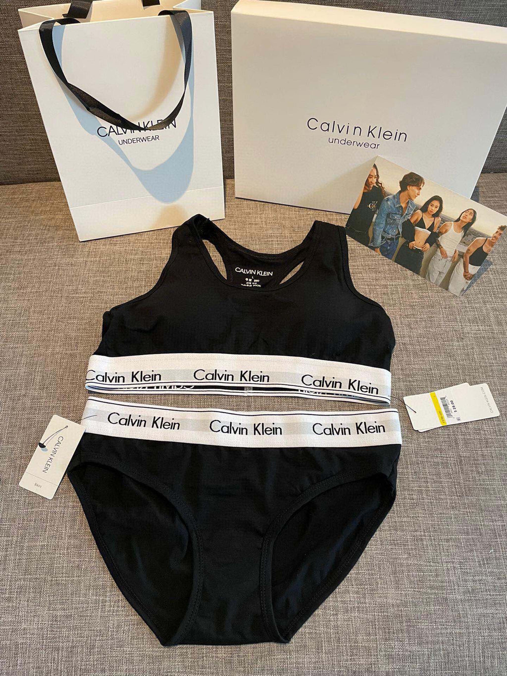 Calvin Klein Black Racerback Bra and Brief Set Women's Bra & Brief Set - 2-Piece Set