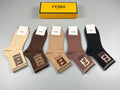 Fendi Cotton Crew Socks - 5-Pair Pack