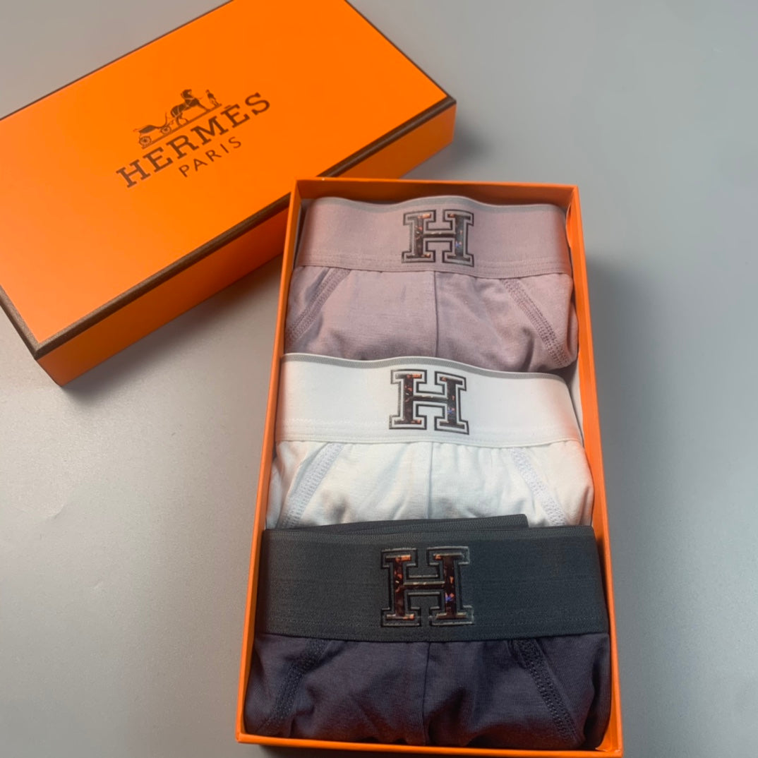Hermes Classic Men's Briefs - 3-Piece Box