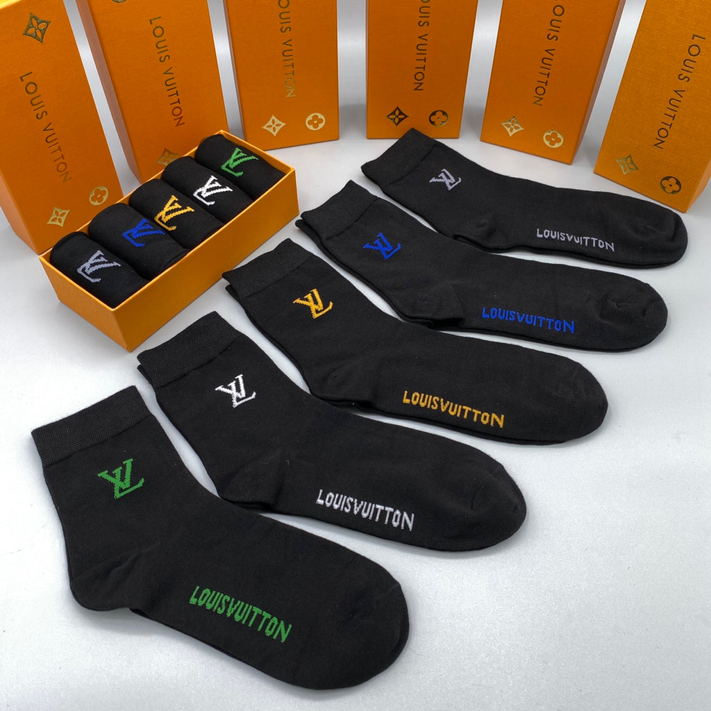 Louis Vuitton Crew Socks - 5-Pair Pack