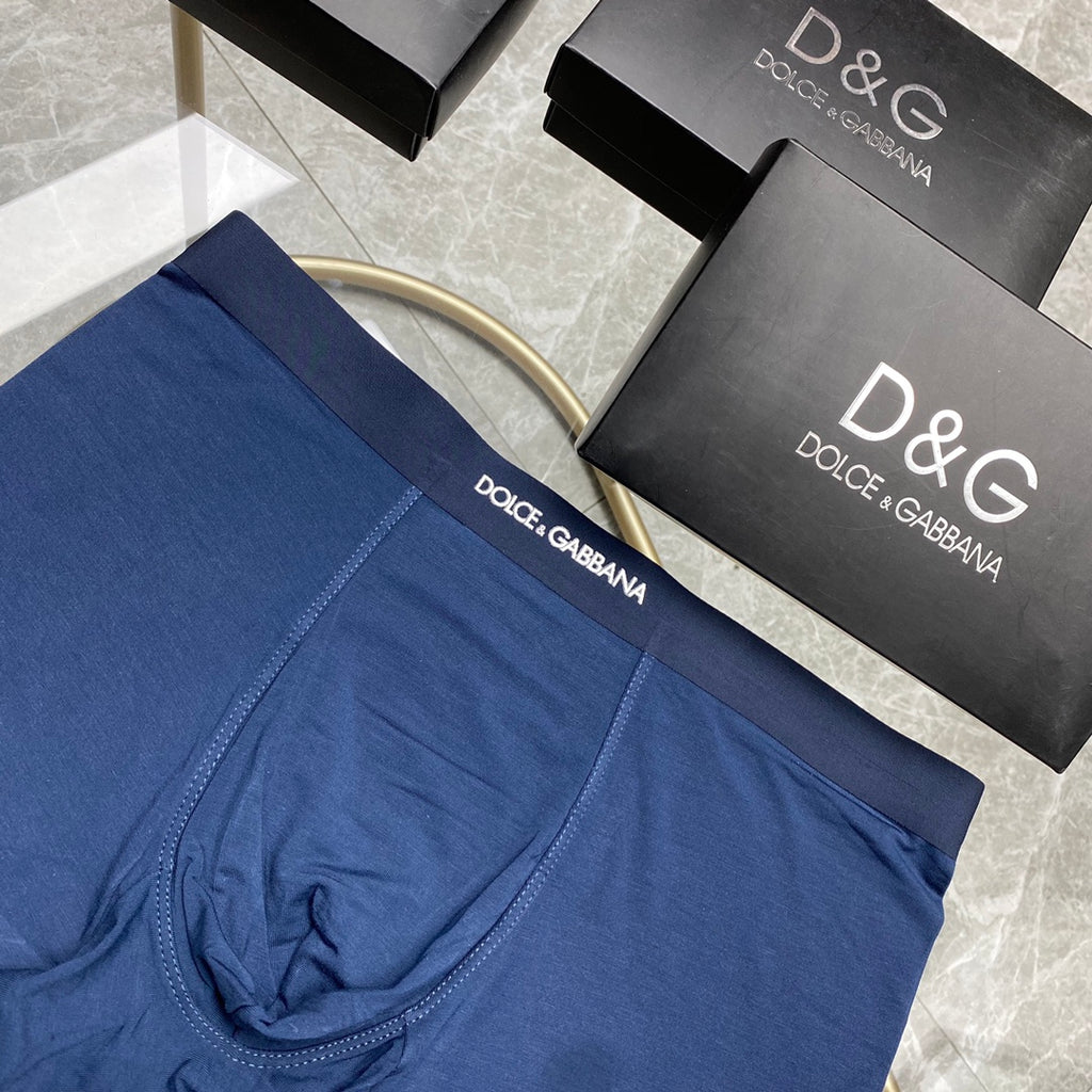 Dolce & Gabbana Blue, Green & White Tonal Waistbands Men's Boxer Briefs