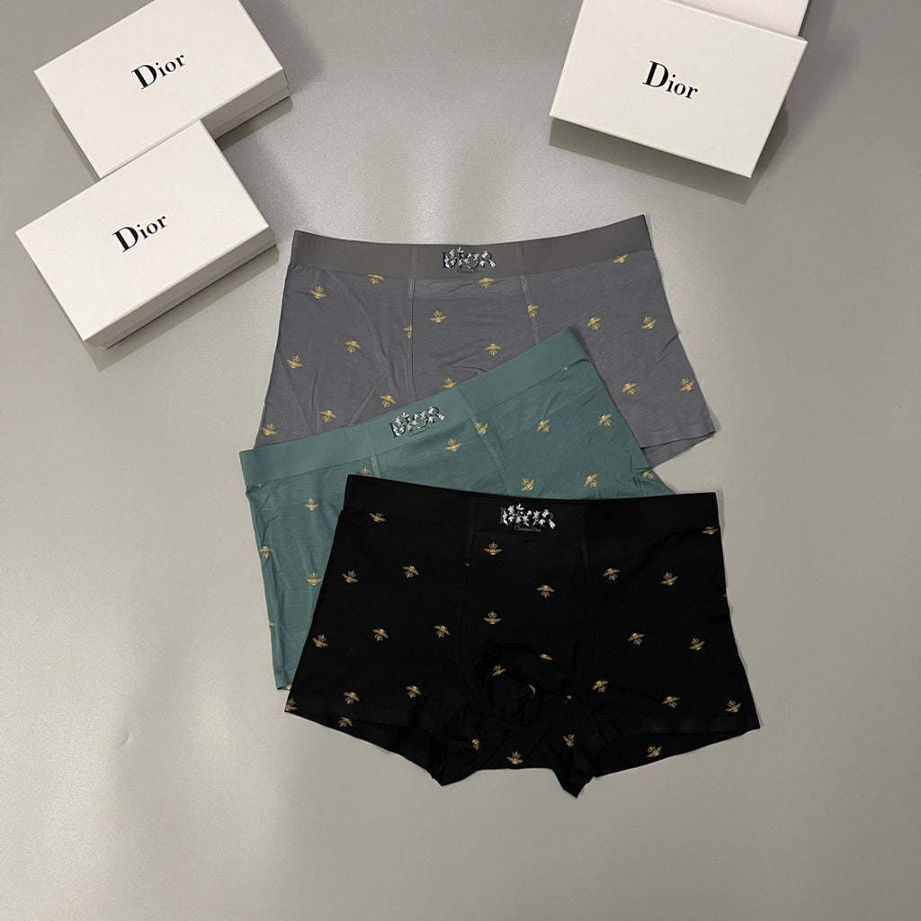 Dior Modal Men's Boxer Briefs - 3-Piece Box - Sizes L-XXXL